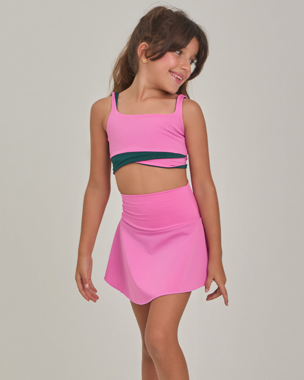 Peony Pink Twist Crop Top