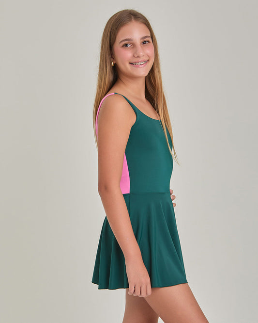 Pine Green Mini Dress